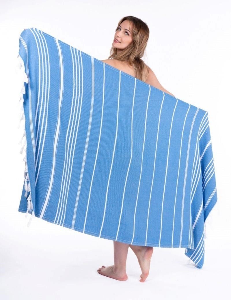 Fouta list 50% Turkish cotton - 50% bamboo. 410 gr. royal blue | Salotto