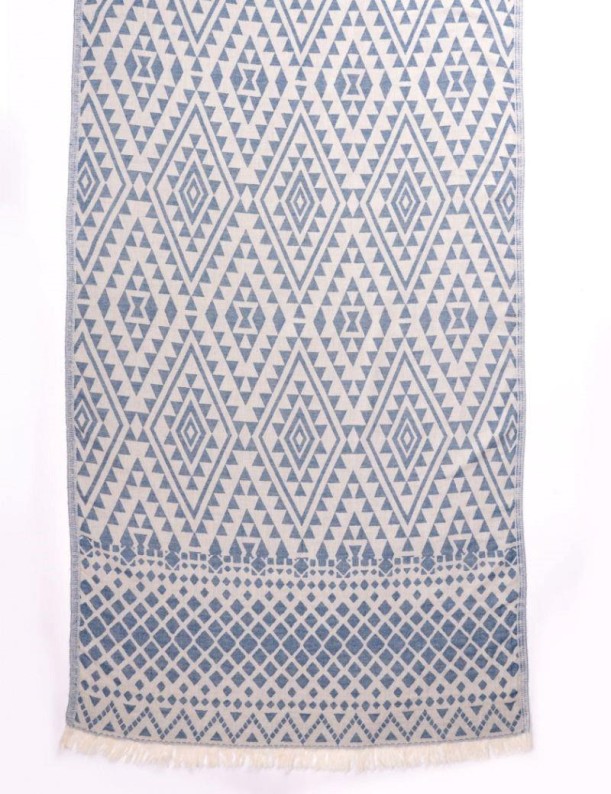 Fouta etnica 100% algodón turco. 325 gr. azul | Salotto