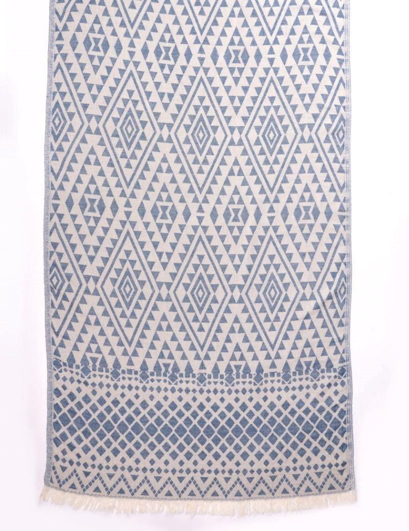 Ethnic Fouta 100% Turkish cotton. 325 gr. blue | Living room