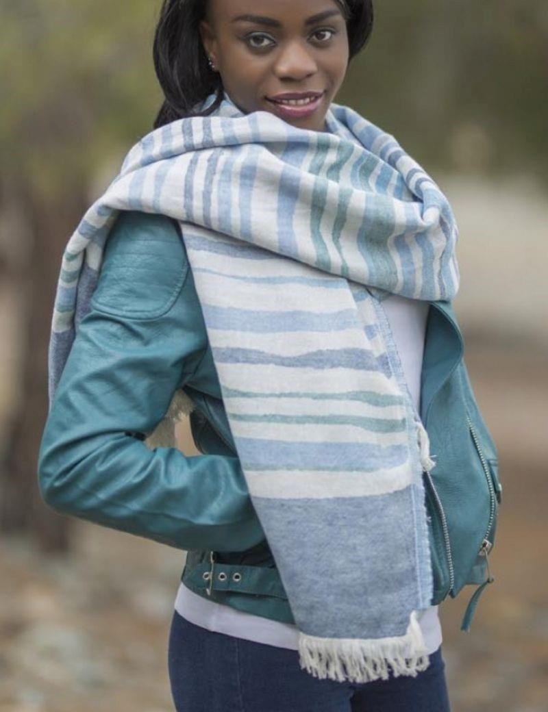 Fouta stripes 100% Turkish cotton. 360 gr. blue | Salotto