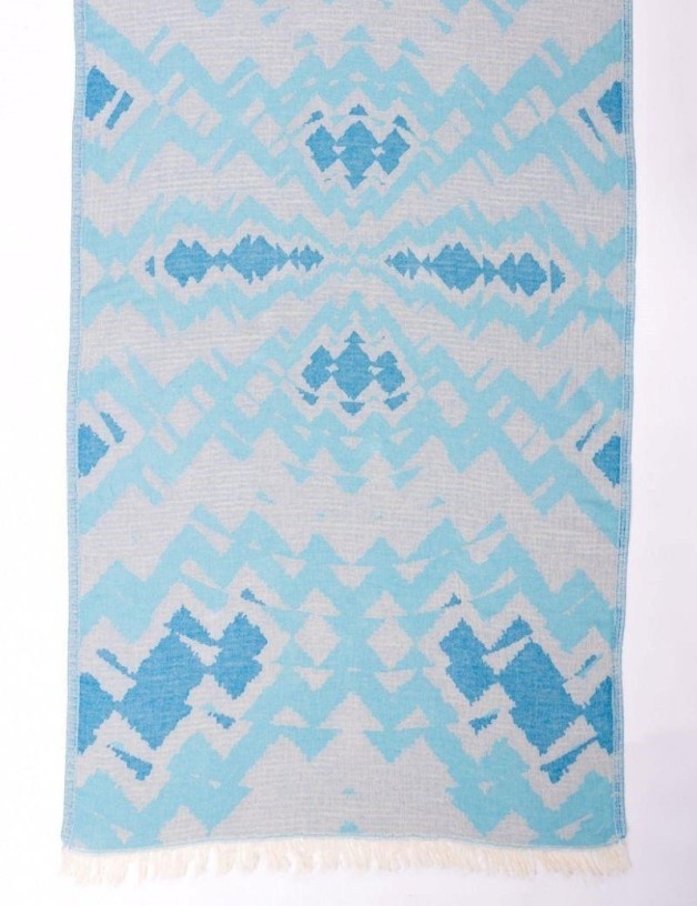 Fouta tie dye 100% algodón turco. 420 gr. azul | Salotto