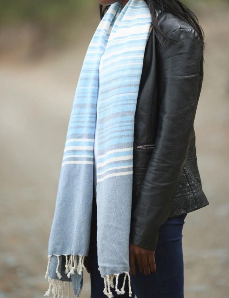 Fouta litas 100% algodón turco. 330 gr. azul | Salotto
