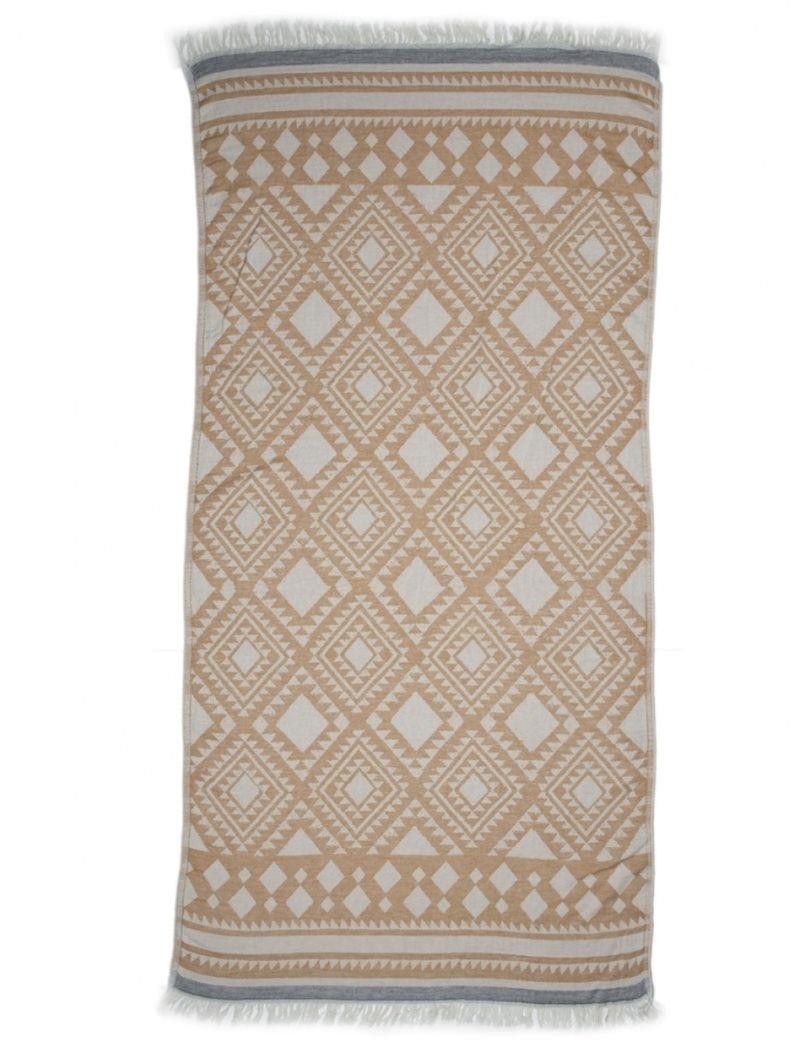 Fouta étnica 100% algodón turco. 310 gr. camello | Salotto