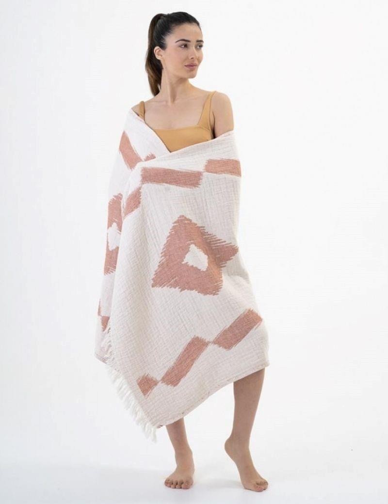 Fouta étnica 100% algodón turco. 390 gr. rojo | Salotto