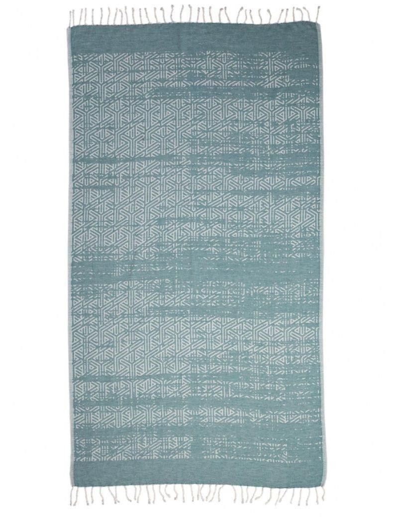 Ethnic Fouta 100% Turkish cotton. 430 gr. aqua green | Salotto