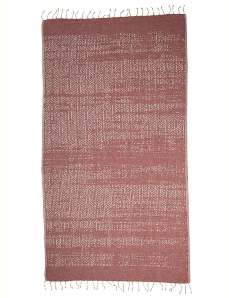 Ethnisches Fouta 100% türkische Baumwolle. 430 gr. rot | Salotto