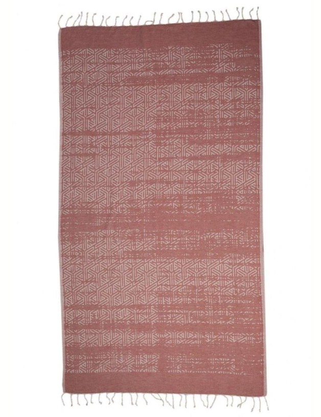 Fouta étnica 100% algodón turco. 430 gr. rojo | Salotto