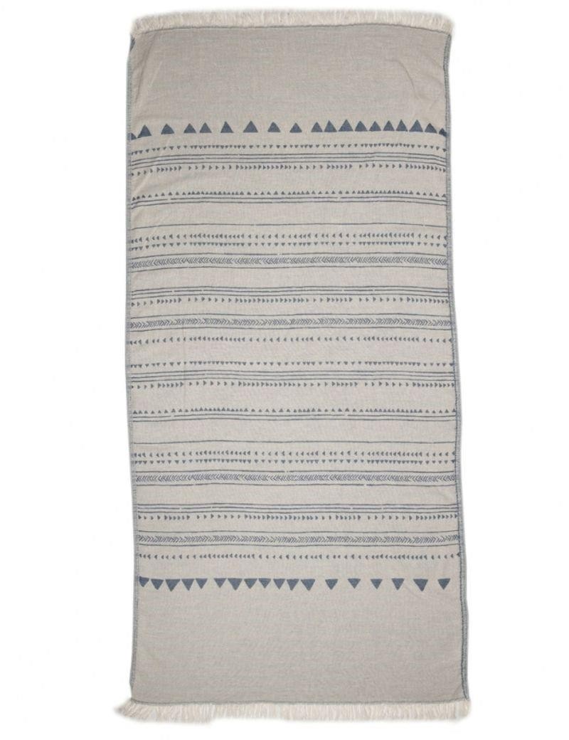 Fouta étnica 100% algodón turco. 450 gr. azul vaquero | Salotto