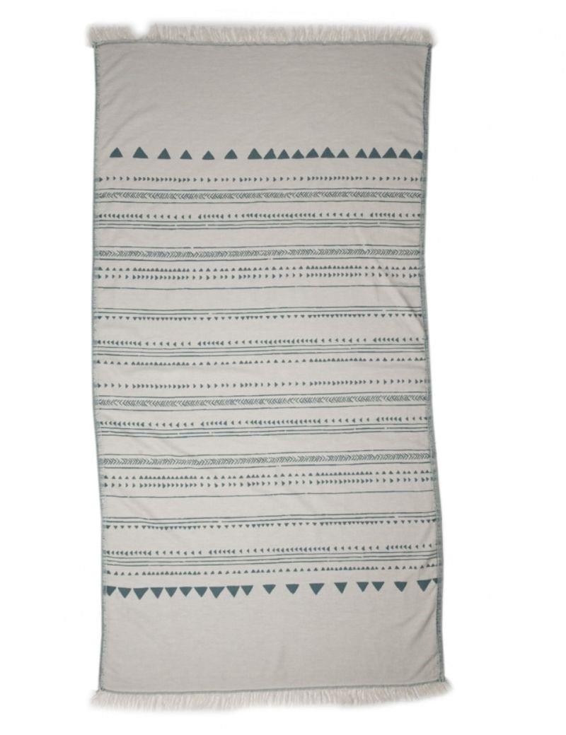 Ethnische Fouta 100% türkische Baumwolle. 450 gr. aquagrün | Salotto