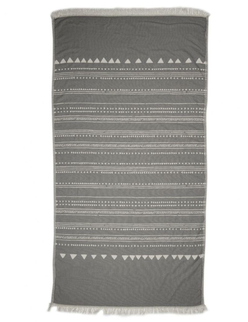 Fouta étnica 100% algodón turco. 450 gr. gris | Salotto
