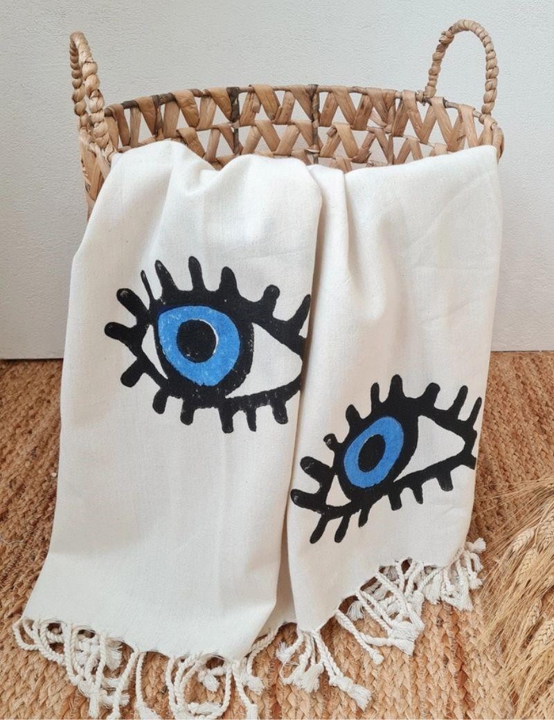 Fouta ojo 100% algodón turco. 330 gr. azul klein | Salotto