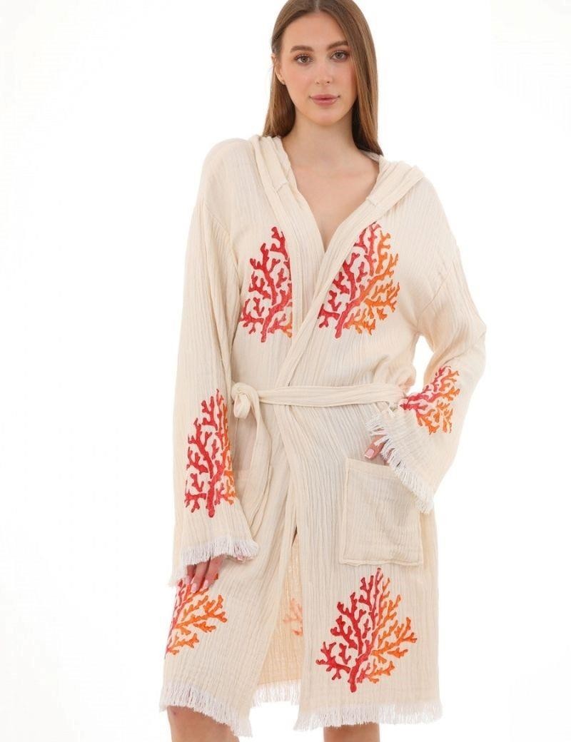 Albornoz corales muselina coral | Salotto