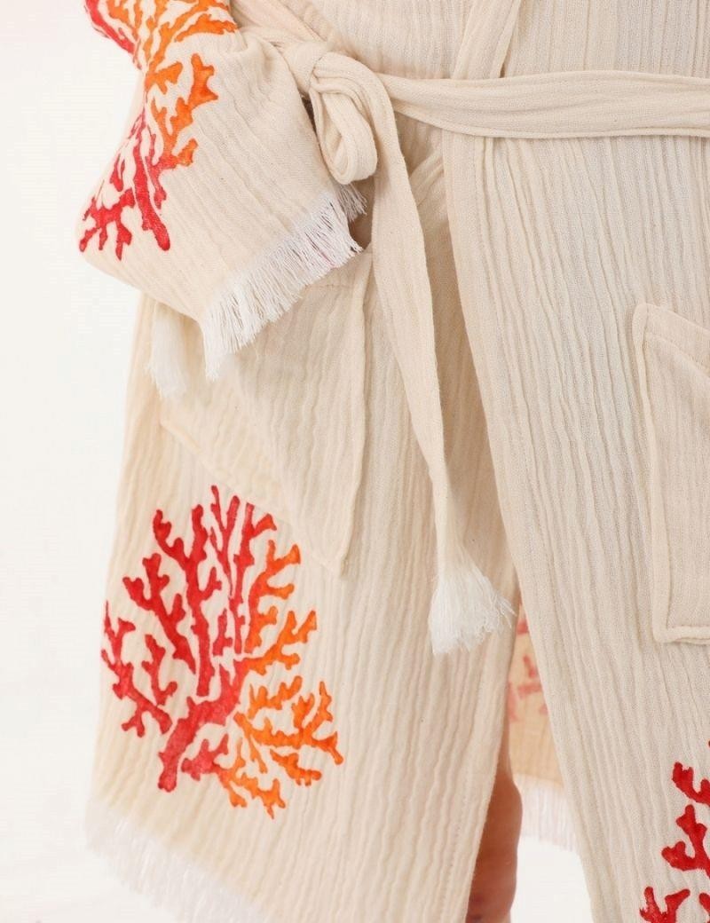 Albornoz corales muselina coral | Salotto