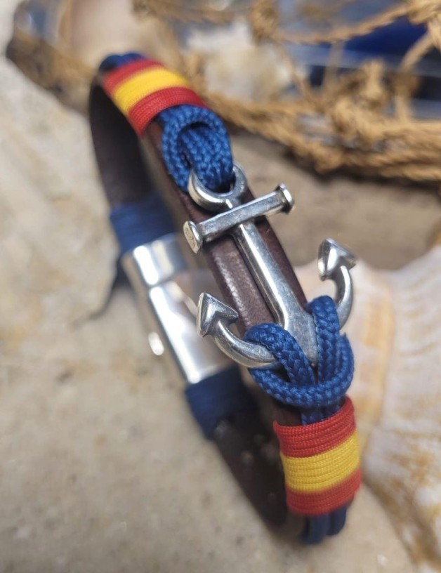 Brazalete náutico ancla azul real | Salotto