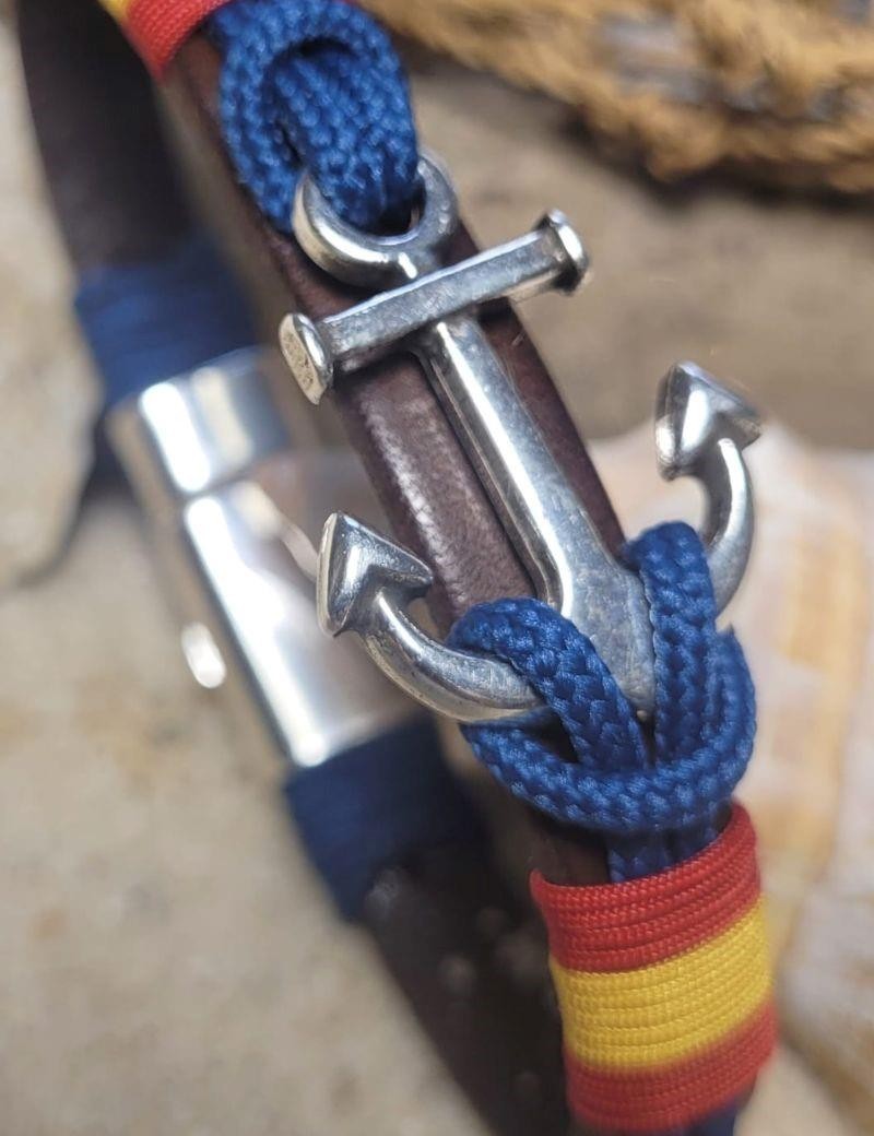 Bracelet nautique ancre bleu royal | Salotto
