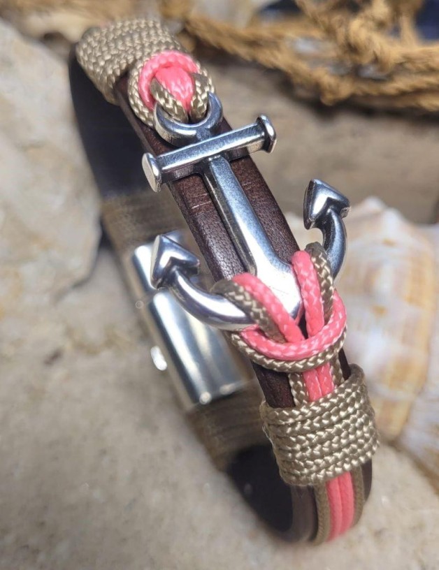 Brazalete náutico ancla rosa | Salotto