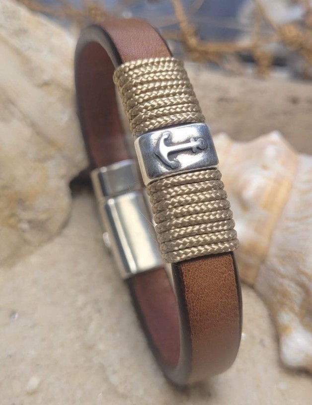 Bracelet nautique ancre naturelle | Salotto