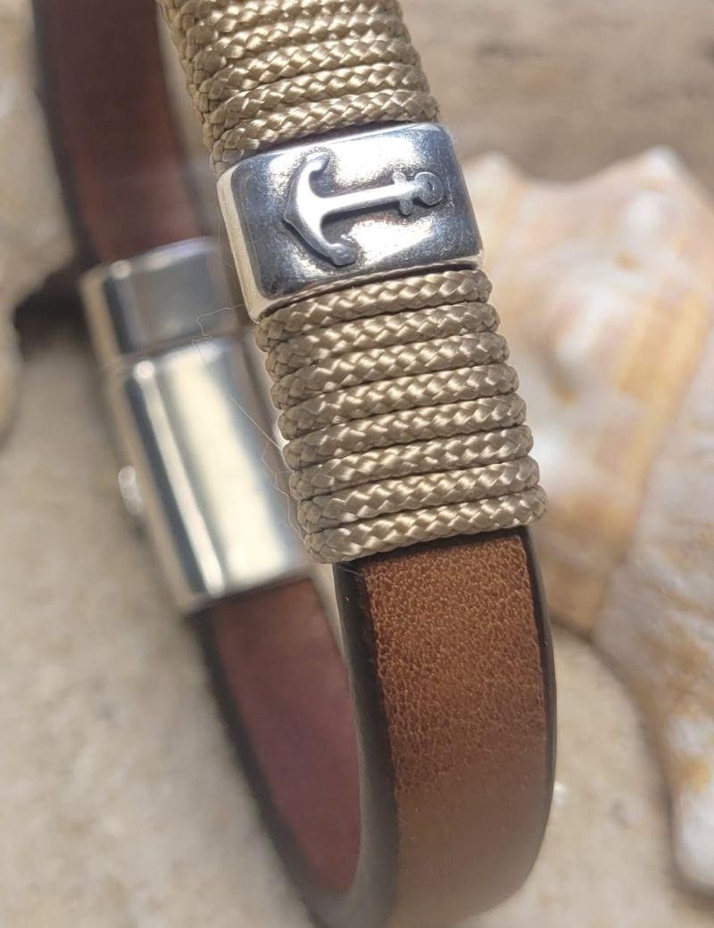Bracelet nautique ancre naturelle | Salotto