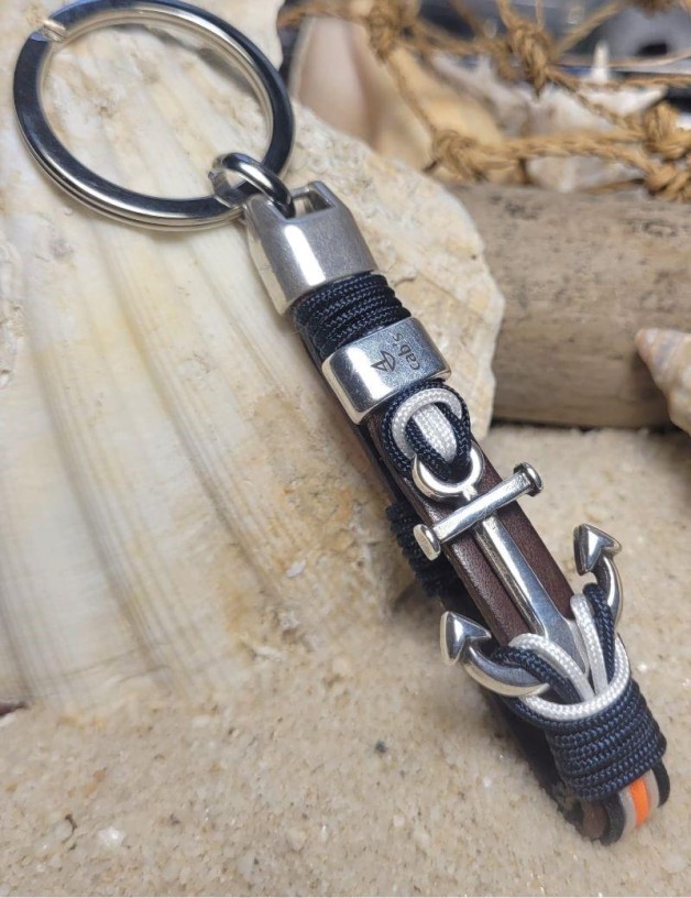 Pulsera nautica ancla naranja | Salotto