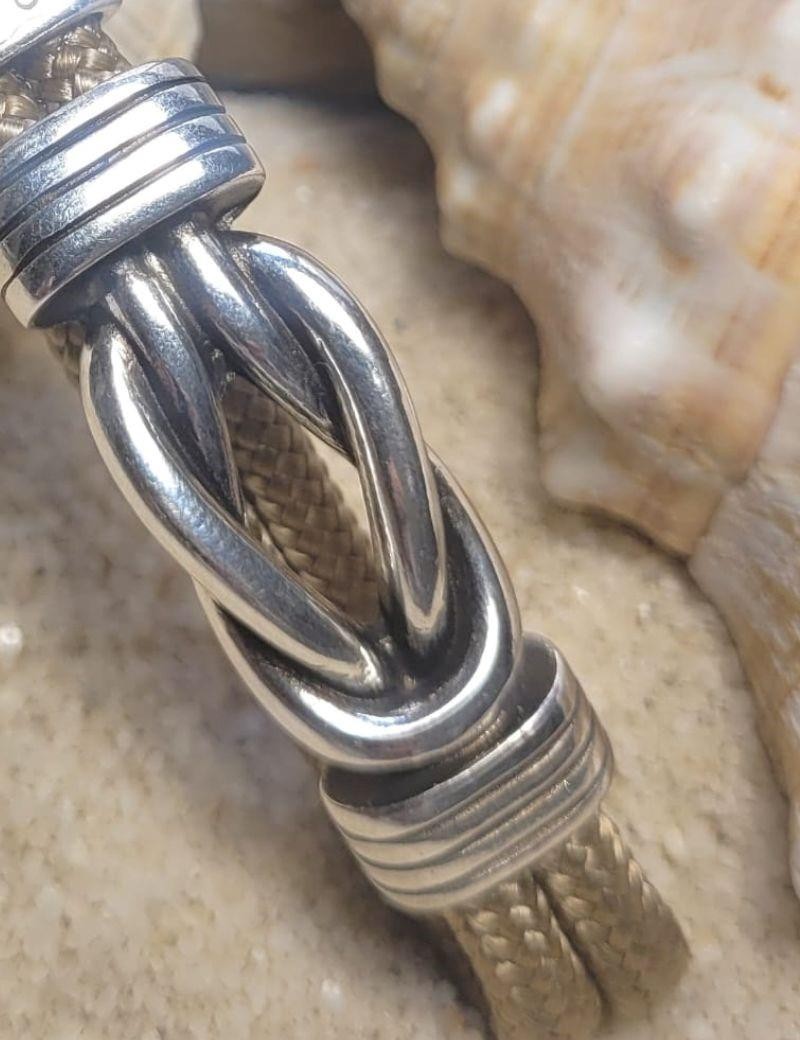 Llavero náutico piel nudo metal natural | Salotto