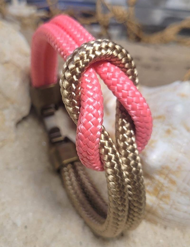 Bracelet nautique nœud rose | Salotto