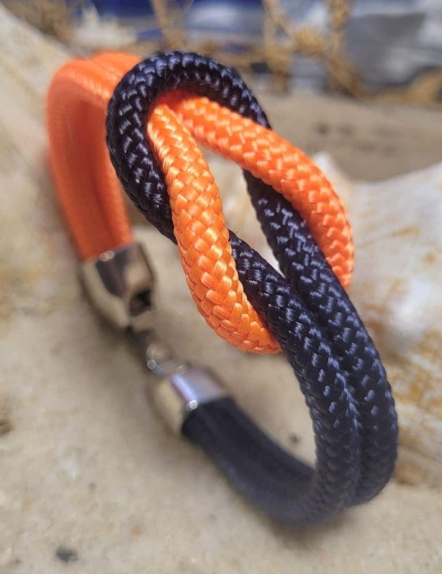 Bracelet nautique nœud orange | Salotto