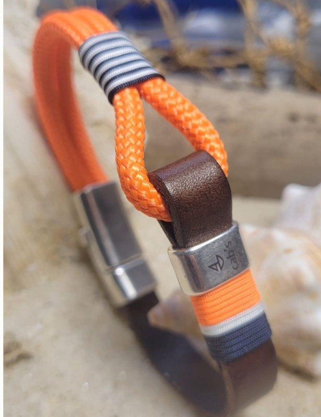 Brazalete nudo marinero naranja | Salotto