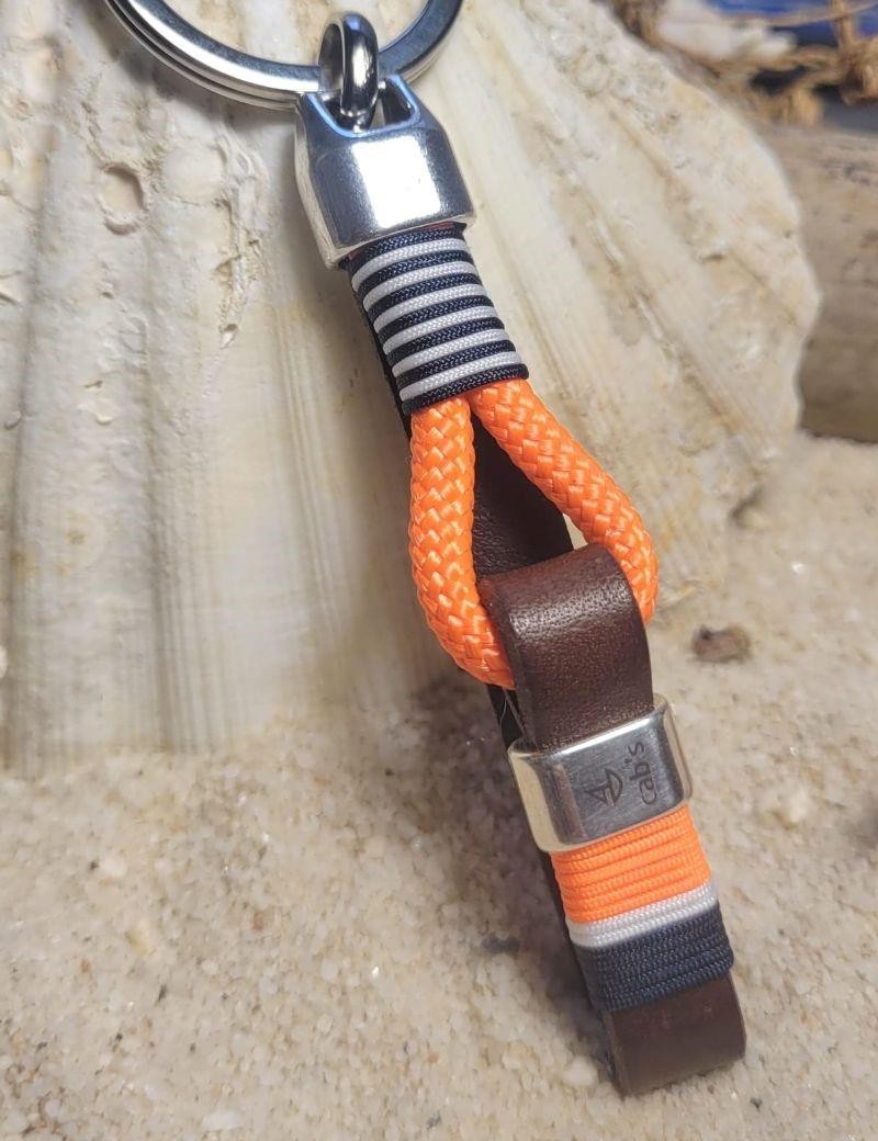 Porte-clés nœud de corde orange | Salotto