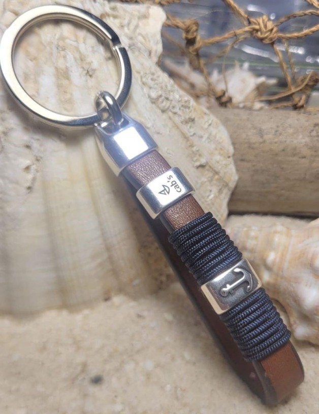 Bracelet nautique ancre cordon bleu marine | Salotto