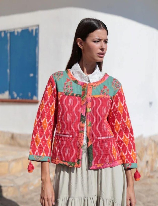 Jaqueta acolchada boêmia salotto vermelho | Salotto