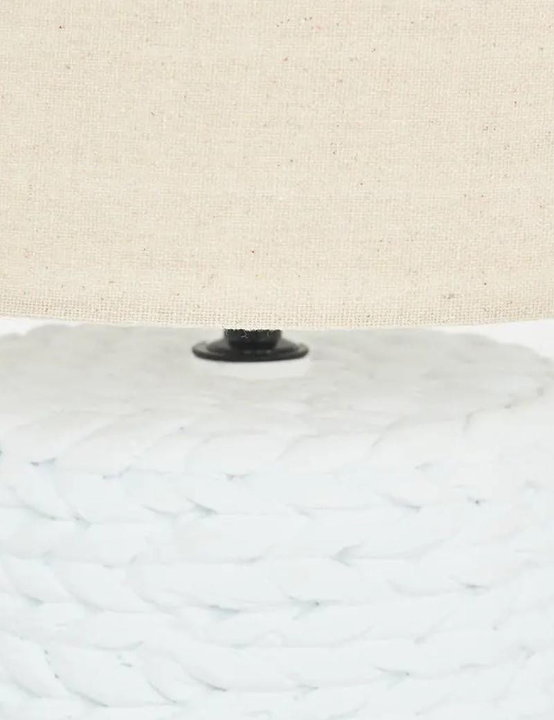 Lampe de table en ciment corde blanc | Salotto