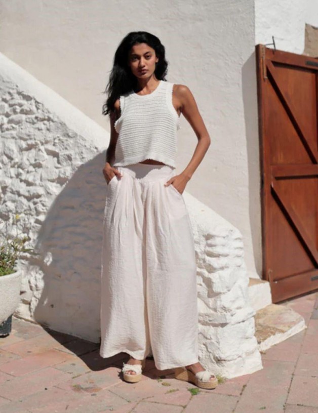 Calça boho salotto cru | Salotto