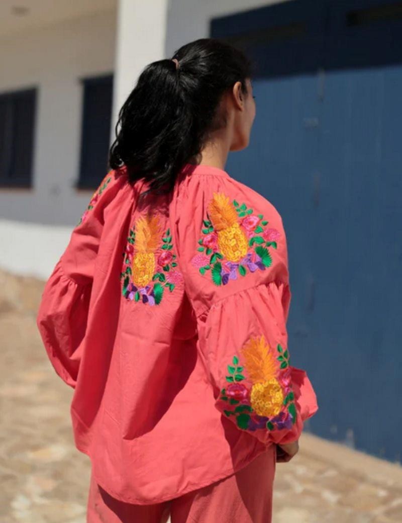 Camicetta ananas boho salotto corallo | Salotto