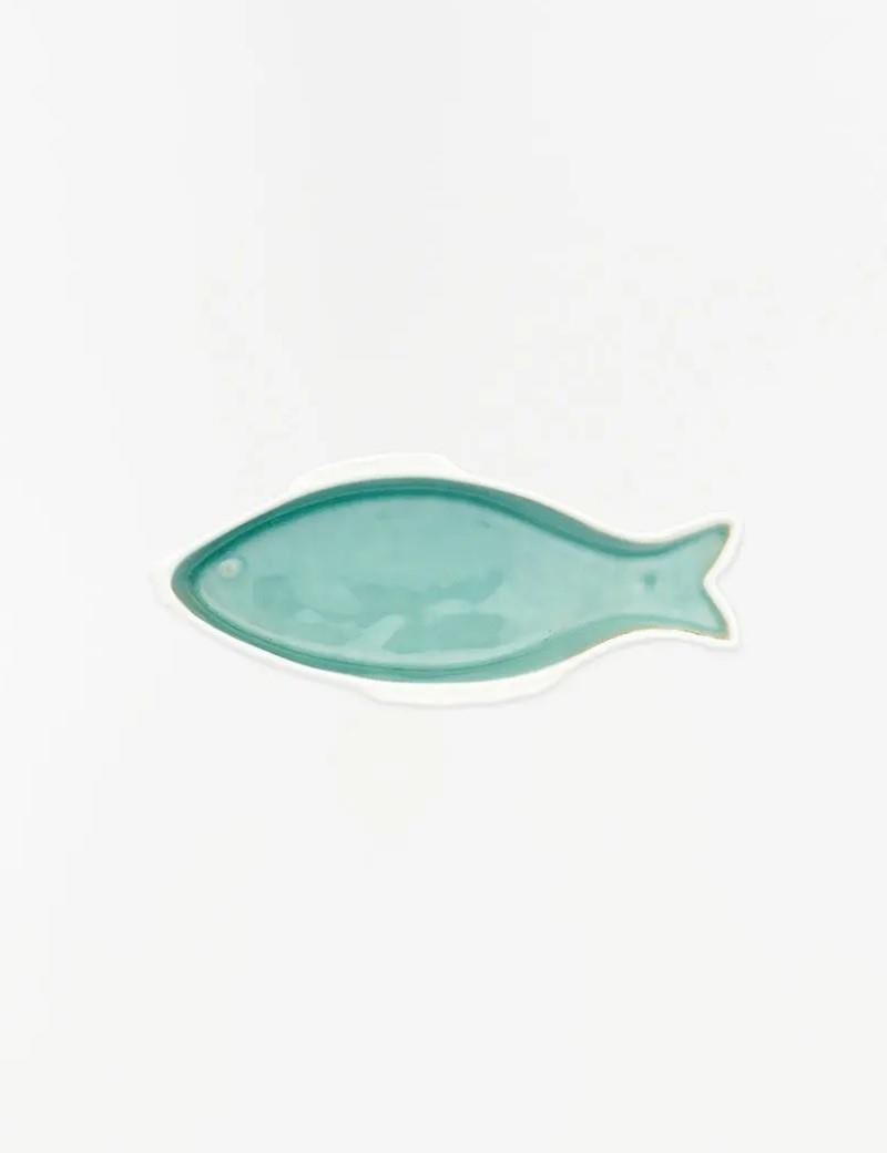 Green water fish-shaped plate | Salotto