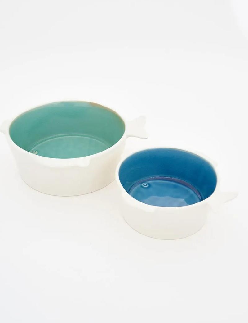 Water green fish-shaped bowl | Salotto