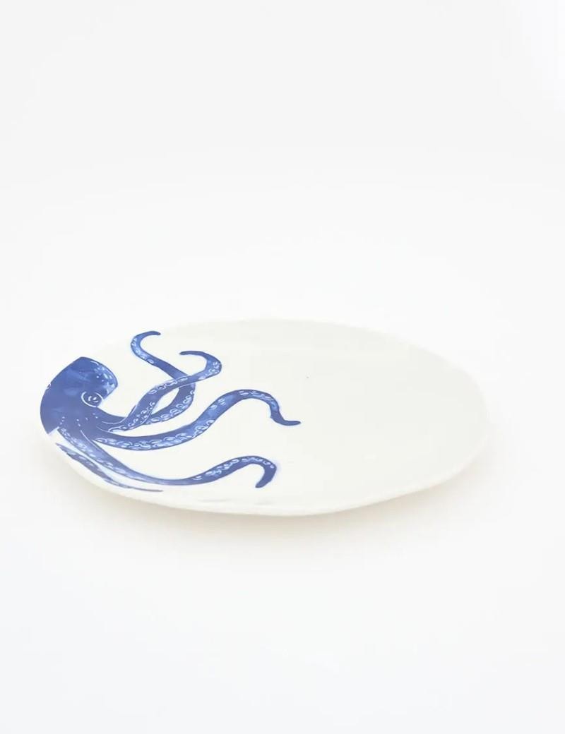 Blue octopus plate | Living room