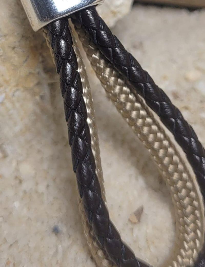 Llavero nautica piel trenzada natural | Salotto