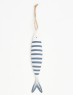 STRIPED METAL FISH PENDANT