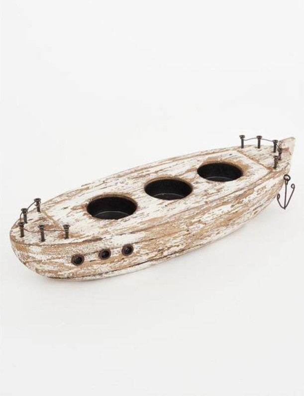 Portavelas barco natural | Salotto