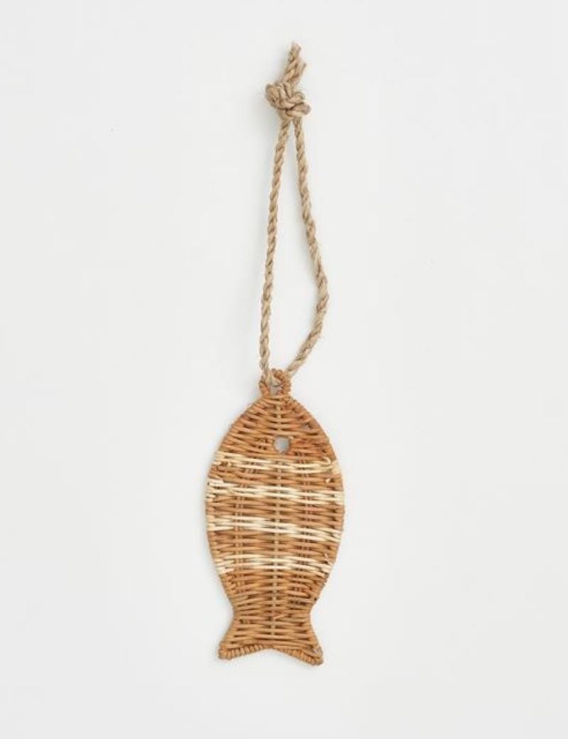 Pendent de rotin poisson naturel | Salotto