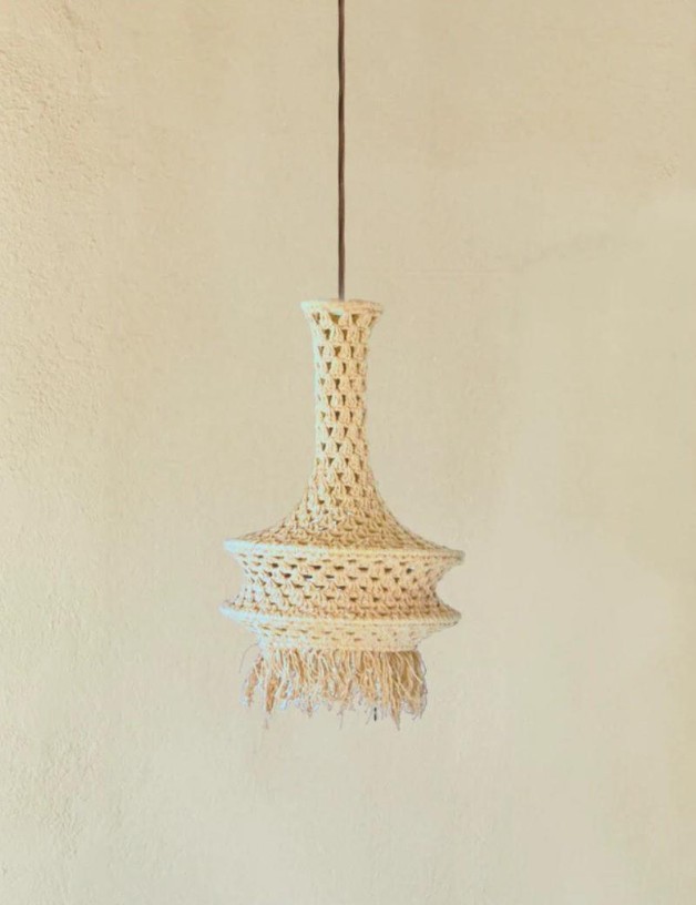 Haken-Deckenlampe 30 x 50 cm natur | Salotto