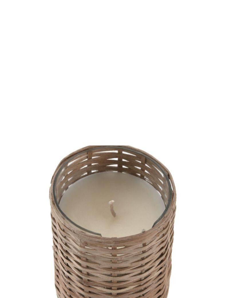 Castiçal de rattan e cera de soja natural | Salotto