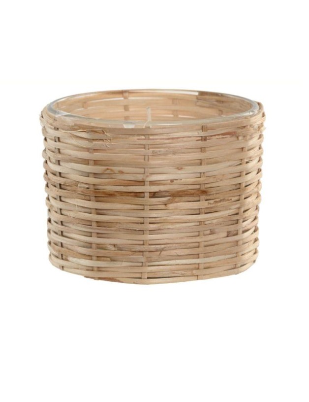 Rattan and natural soy wax candle holder | Salotto