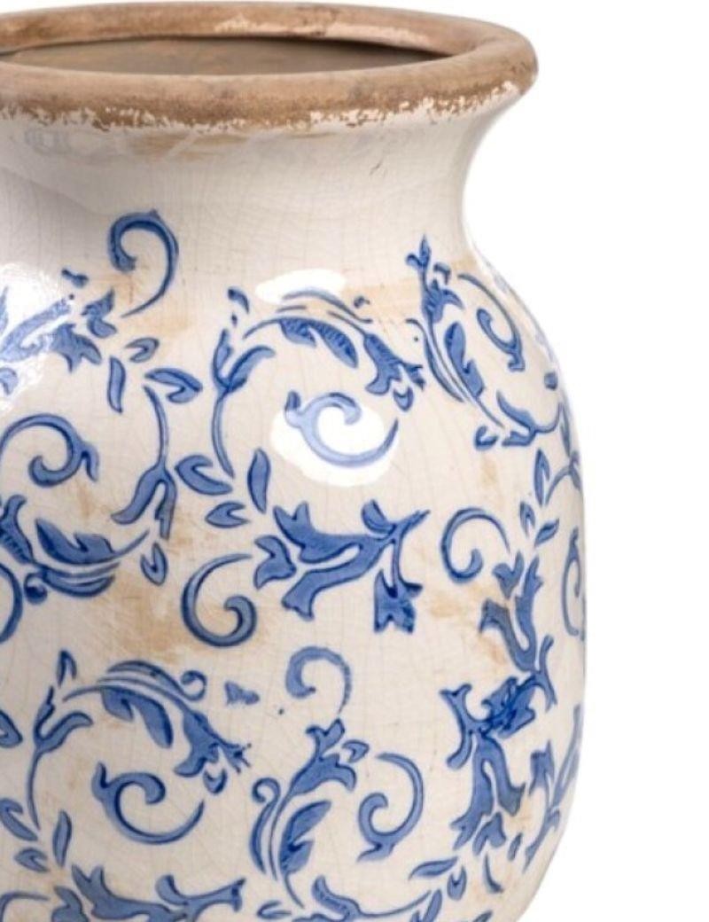 Jarrón de porcelana estilo antiguo azul | Salotto
