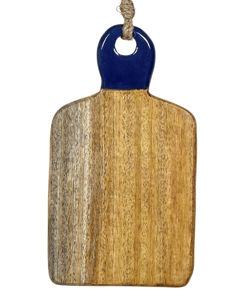 Mesa retangular de madeira e esmaltada lisa azul | Salotto