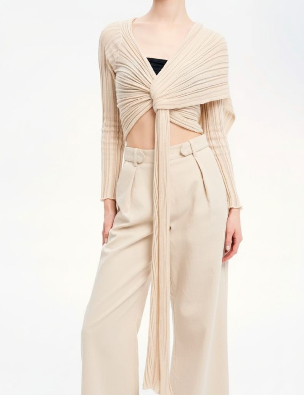 CARDIGAN CRUZADO VERSÁTIL DE ALGODON kOURBELA