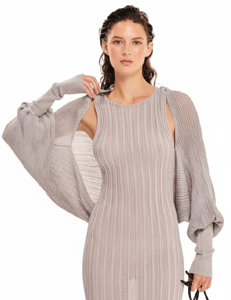 BOLERO DE MANGA LARGA METALIZADO KOURBELA