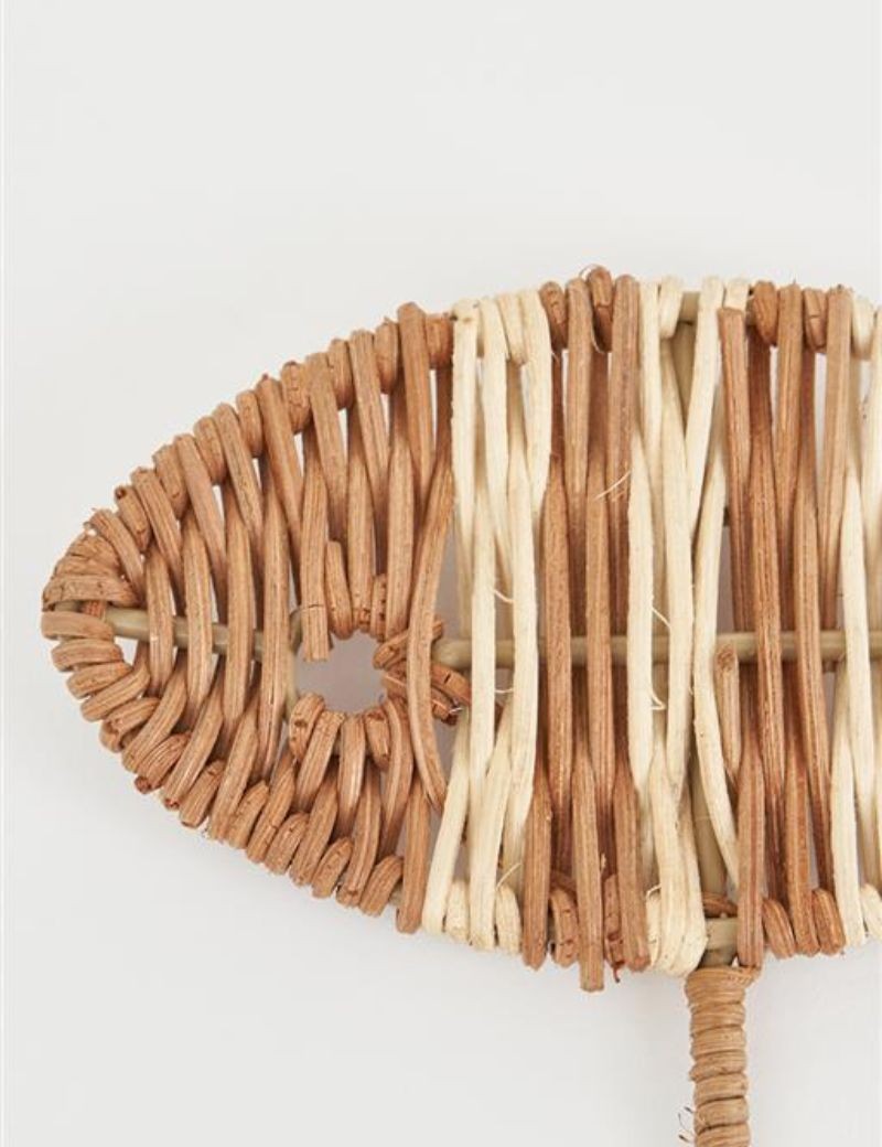 Portaombrelli in rattan naturale pesce | Salotto
