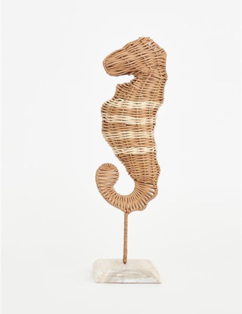 Cavallino marino in rattan con base naturale | Salotto