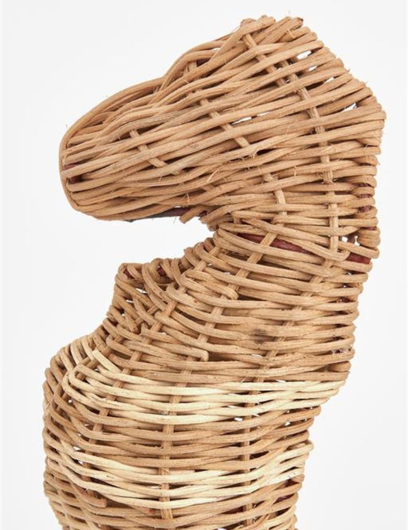 Cavallino marino in rattan con base naturale | Salotto